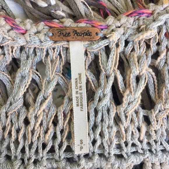 EUC Free People A Stitch In Time Crochet Knit Fringe Sweater Vest - Picture 10 of 10